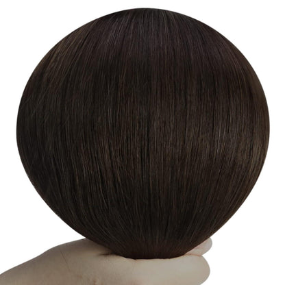 Echthaar Clip-Ins dunkelbraun 55cm – Volumen & Länge