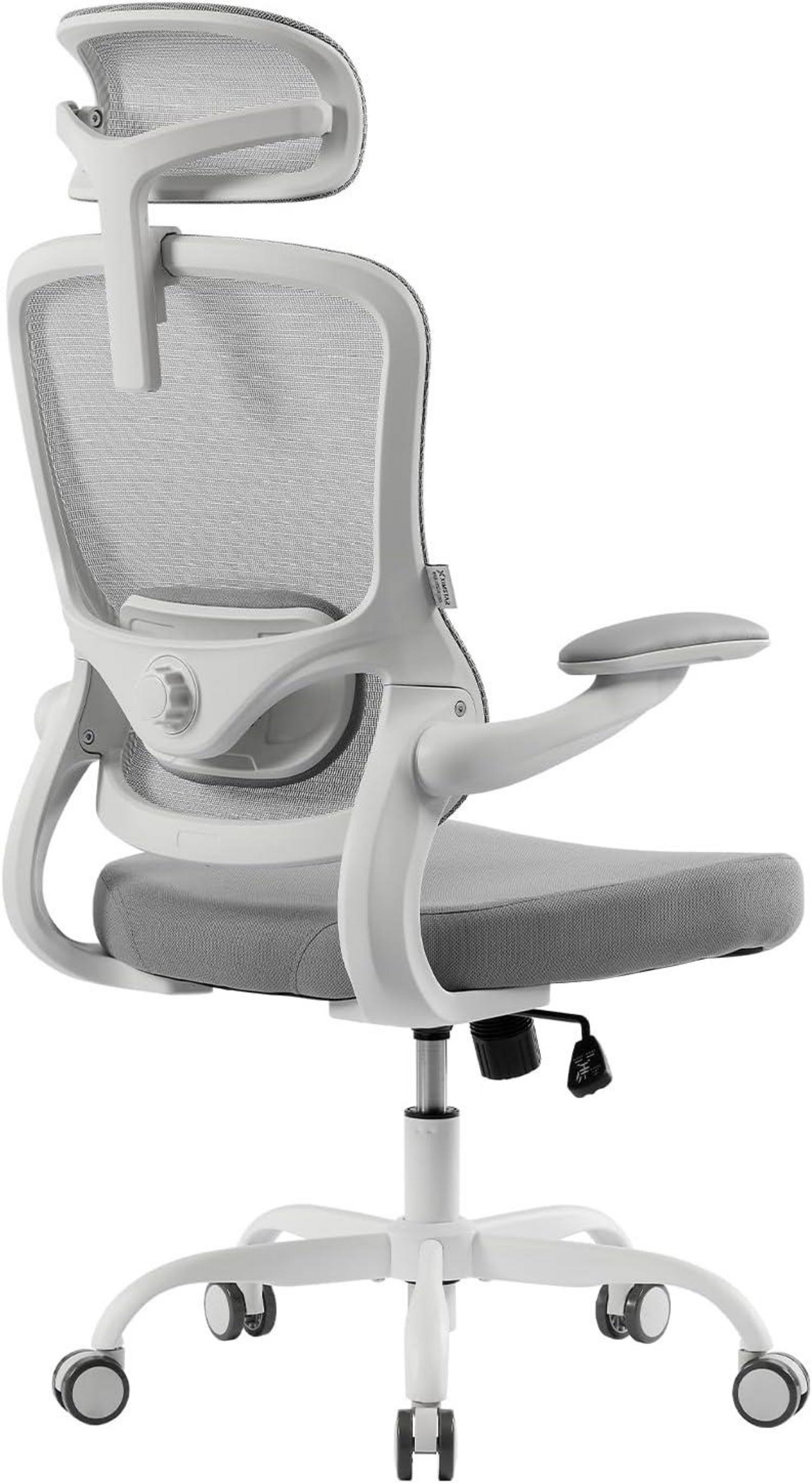 Ergonomischer Bürostuhl mit verstellbarer Kopfstütze und Armlehnen