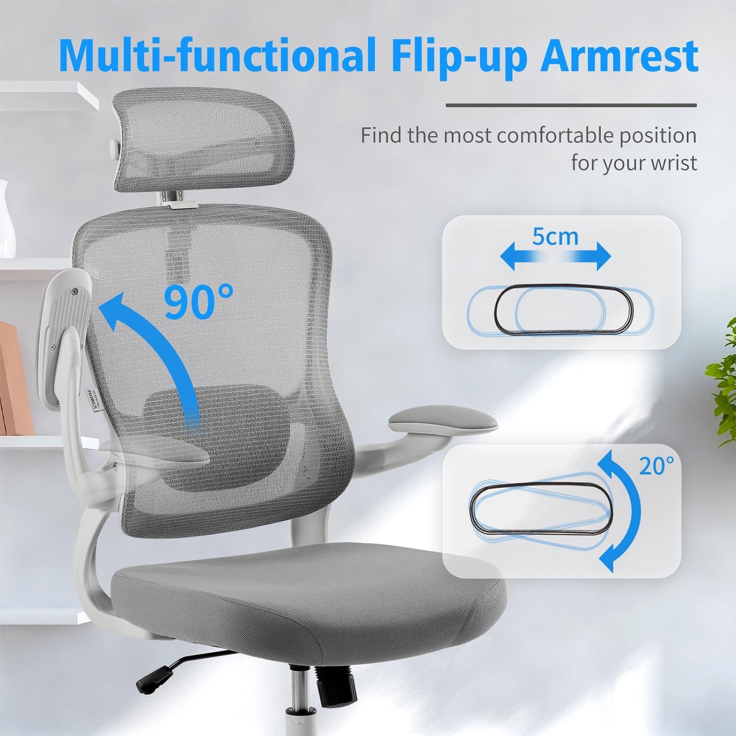 Ergonomischer Bürostuhl Verstellbar mit Netzrückenlehne