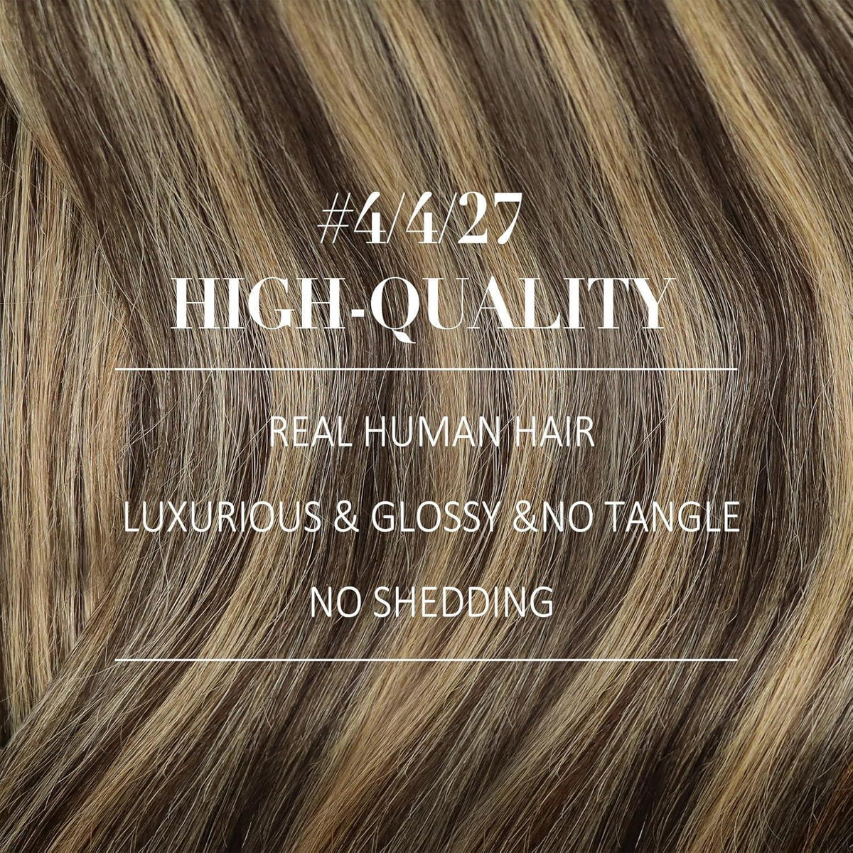 Clip-in Echthaar Extensions Ombre Braun 40cm - Volumenspendend
