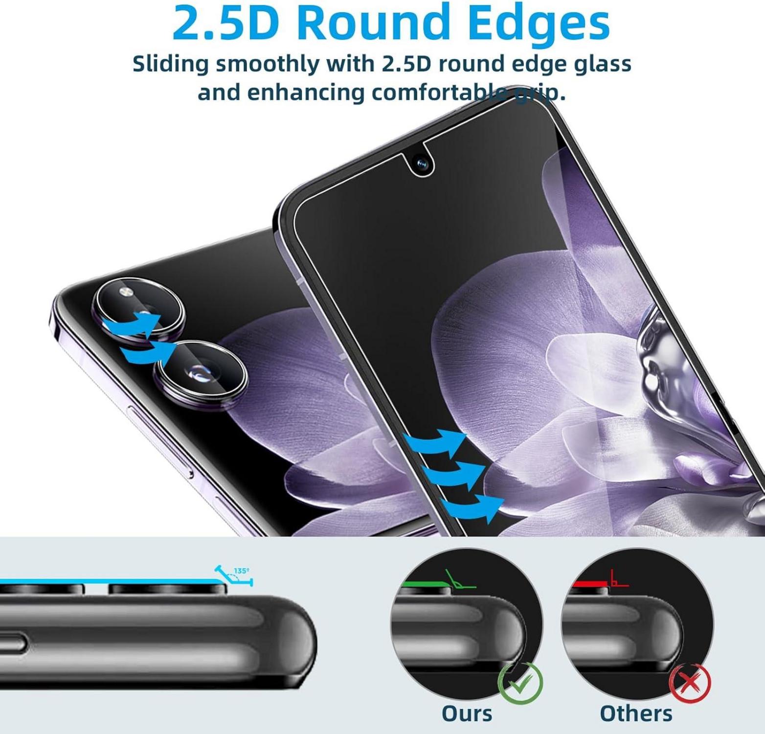 Displayschutz Xiaomi Mix Flip Panzerglas Kameraschutz (2+2) Ultra-klar