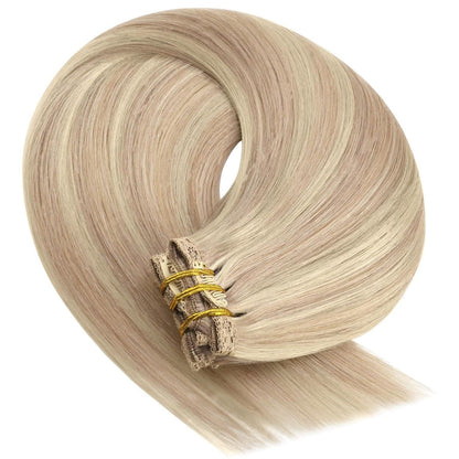 Echthaar Haarverlängerung 1-Clip #18/613, 45cm