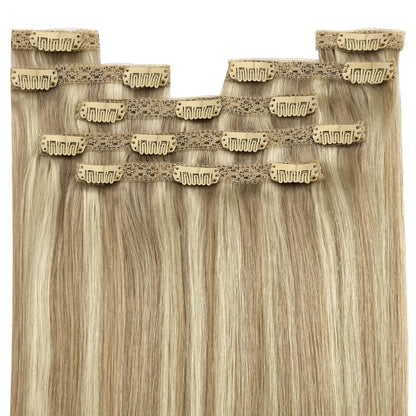 Echthaar Haarverlängerung 50cm – #16/22 – 1-Clip