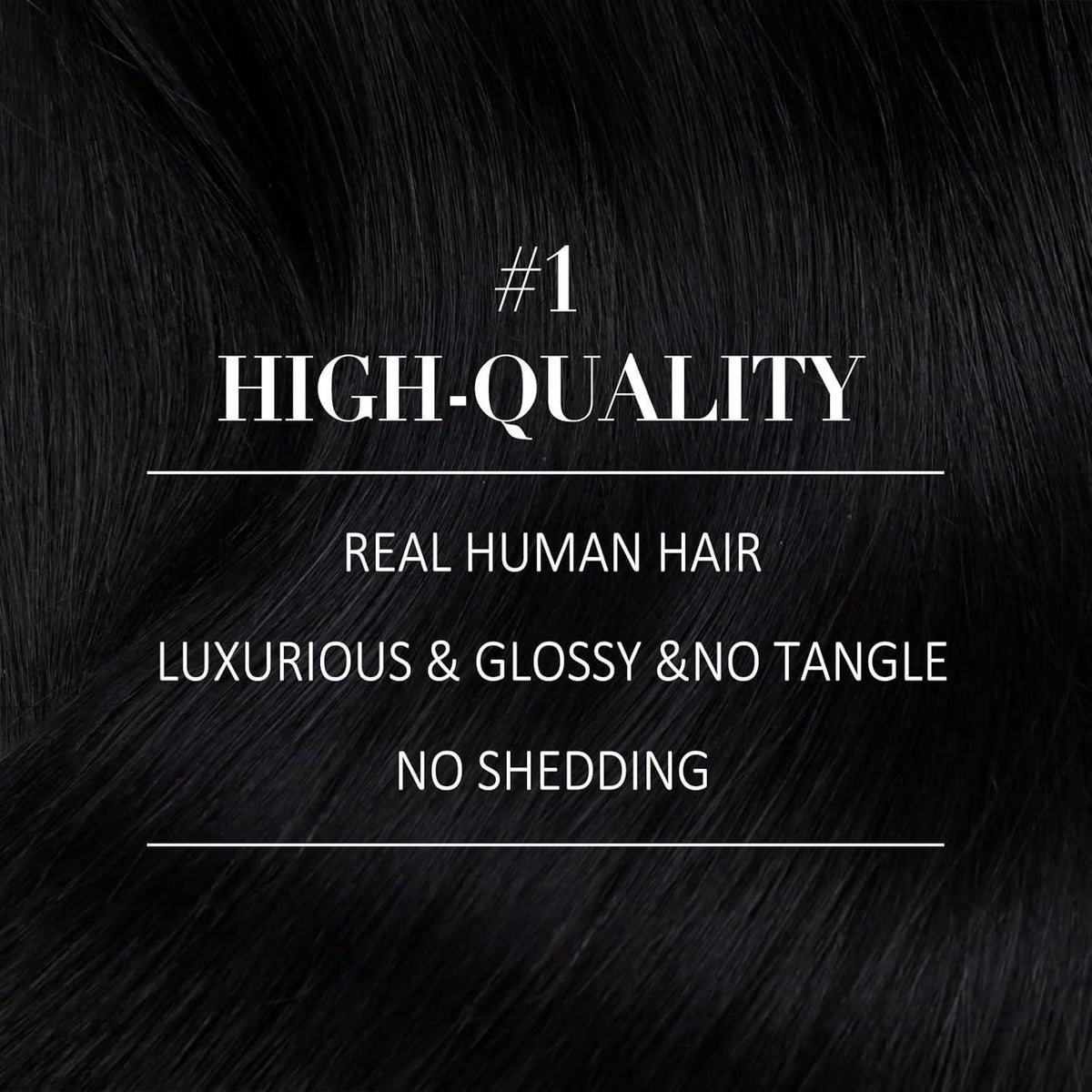 Clip-in Echthaar Extensions Schwarz 45cm – Volumenspendend & Stylingfähig