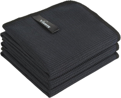 Mikrofasertuch Schwarze Waffelstruktur 3 Stück 40x60 cm
