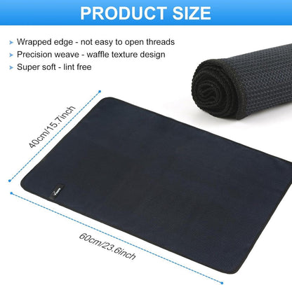 Mikrofaser Küchentuch Set 40x60cm Schwarz 3er Pack