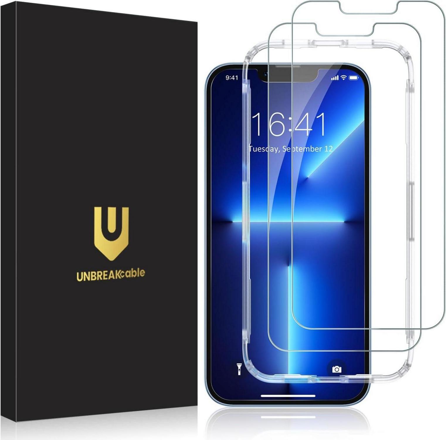 Panzer Schutz Glas iPhone 13/14 Pro 9H Härte 2 Stück