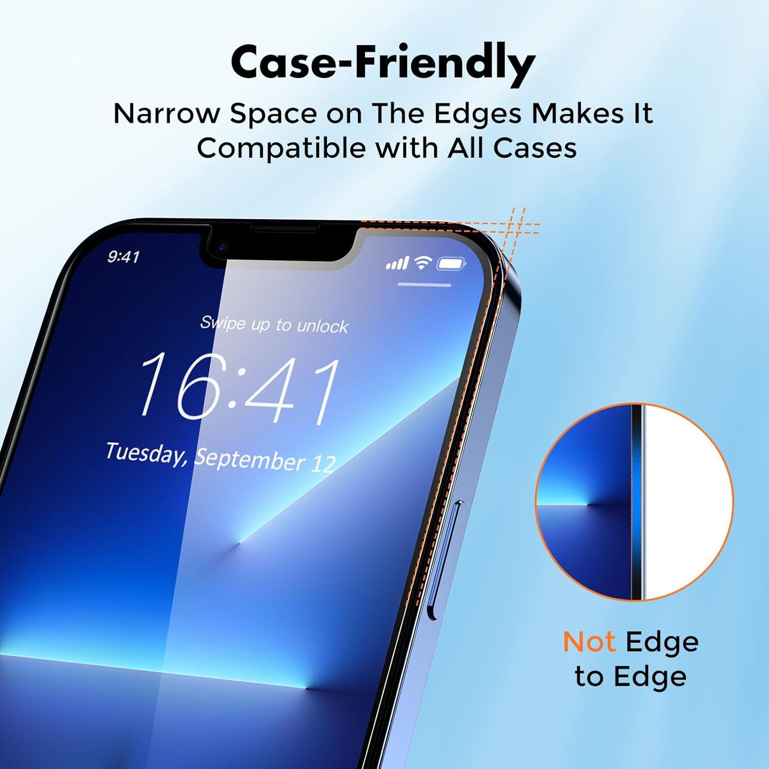 Displayschutzfolie Panzer Schutz Glas für iPhone 13/14/13 Pro 2 Stück
