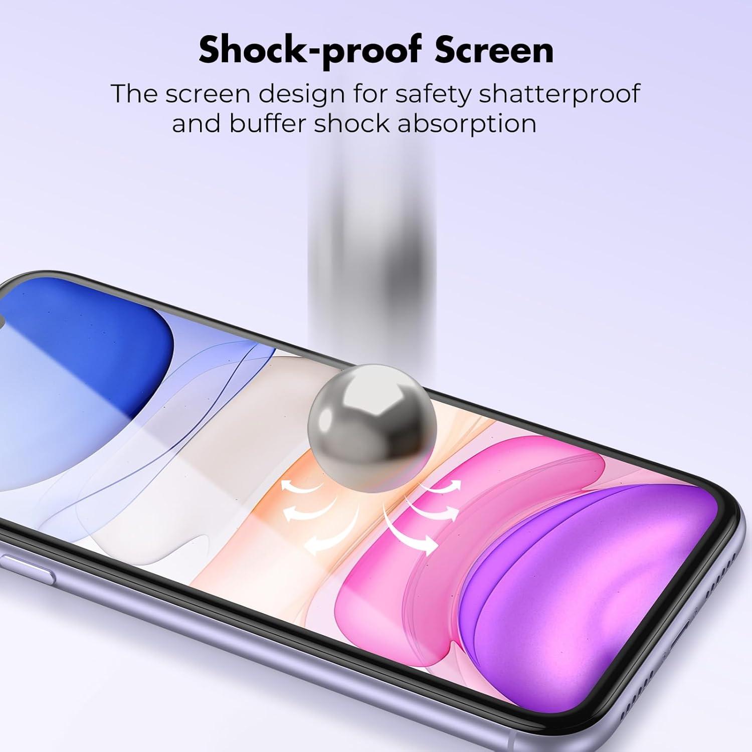 Bruchsichere Displayschutzfolie aus gehärtetem Glas für iPhone 11/XR