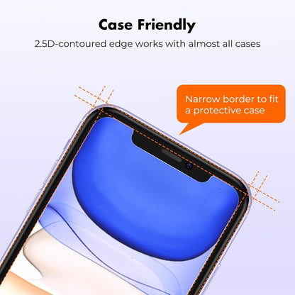 Bruchsichere Displayschutzfolie für iPhone 11/XR [2er-Pack] 9H HD klar