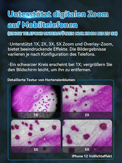 3in1 Mini-mikroskop Smartphone-Kamera LED-Licht & CPL-Filter