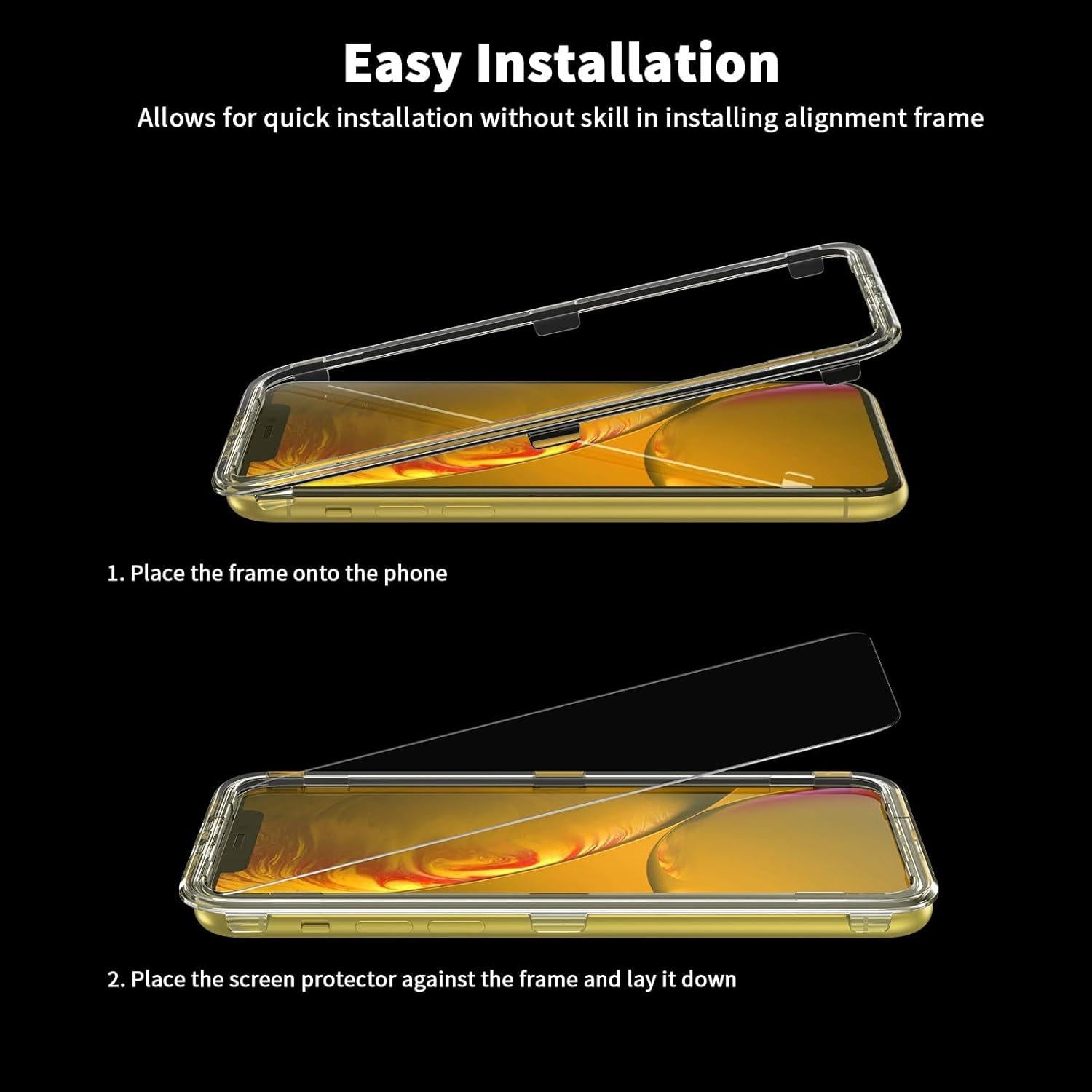 Panzer Schutz Glas 2 Stück für iPhone XR iPhone 11 - 9H Härte 2.5D