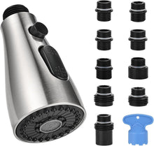 3 Modi Brausekopf Küchenarmatur Ersatz mit 9 Adaptern - Chrom