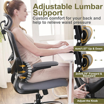 Ergonomischer Bürostuhl Zuhause hoher Netzrücken verstellbare