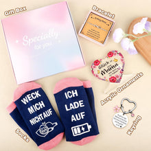 Geschenke Mama Schlüsselanhänger Socken Acryl Deko Set