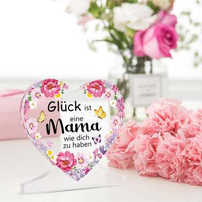 Schlüsselanhänger Mama Geschenk Set Acryl Deko Socken Armband Box