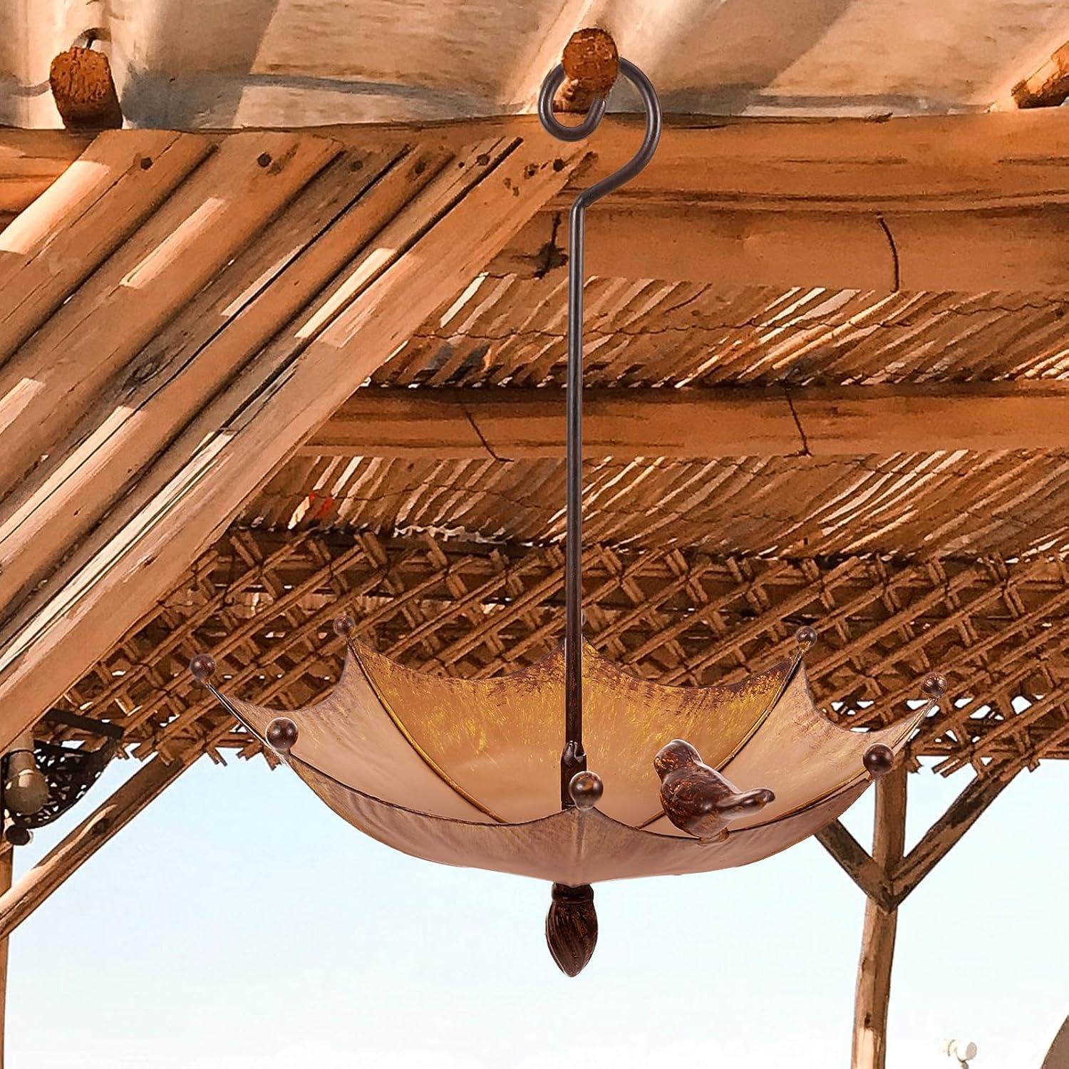 Vogelfutterschale Metall schirmförmiges Design Aufhängehaken