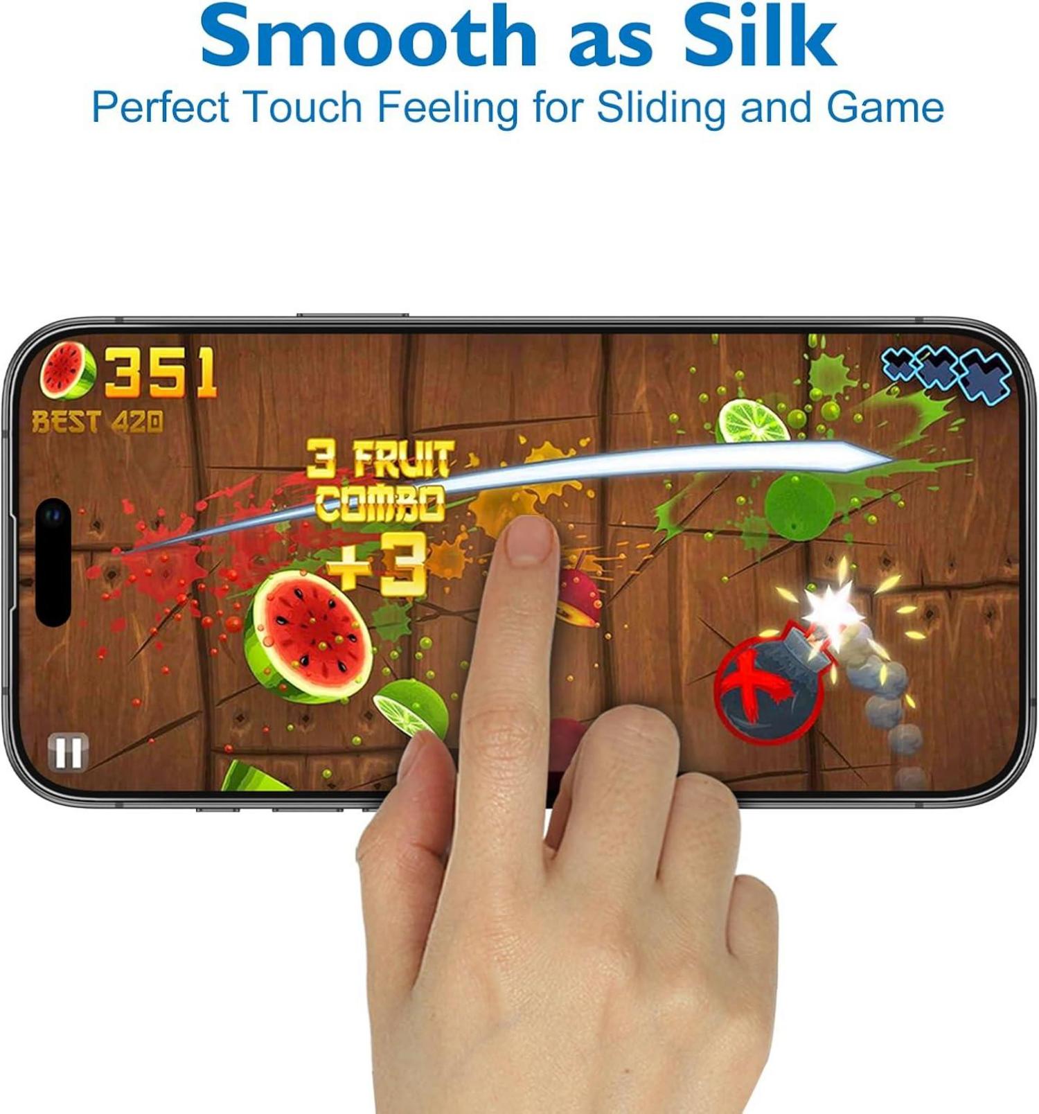 Mothca iPhone 16 Pro Matt Displayschutzfolie 9H, 2.5D, Blendschutz (1