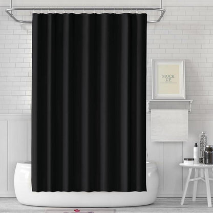 Duschvorhang 180x200 Anti-Schimmel Wasserdicht Schwarz