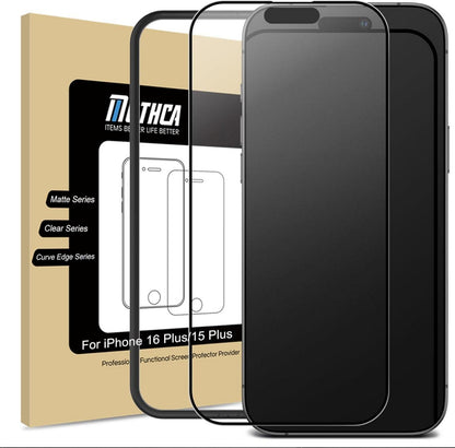 Mothca Displayschutzfolie iPhone 16/15 Plus 6,7 Zoll Matt 9H