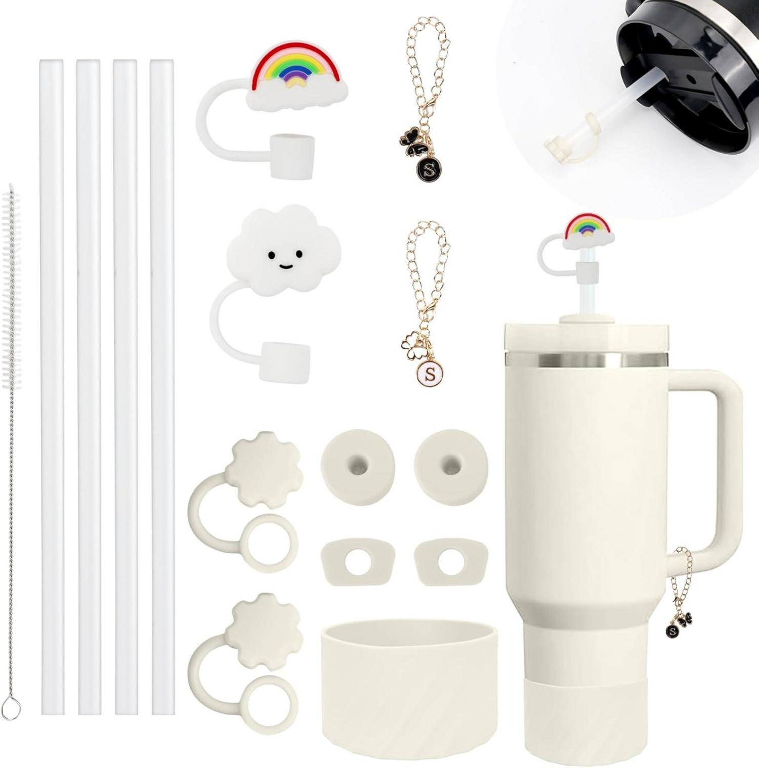 16-teiliges Stanley Cup Zubehör Set mit Silikon Auslaufschutz