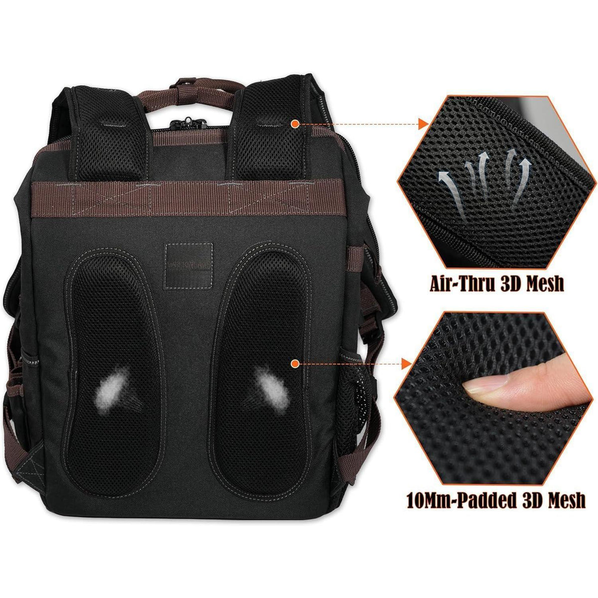 Werkzeugrucksack aus gewachstem Segeltuch, 88 Taschen, robust