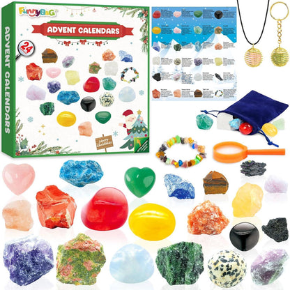 Edelstein Adventskalender 2024 für Kinder mit Kristallen