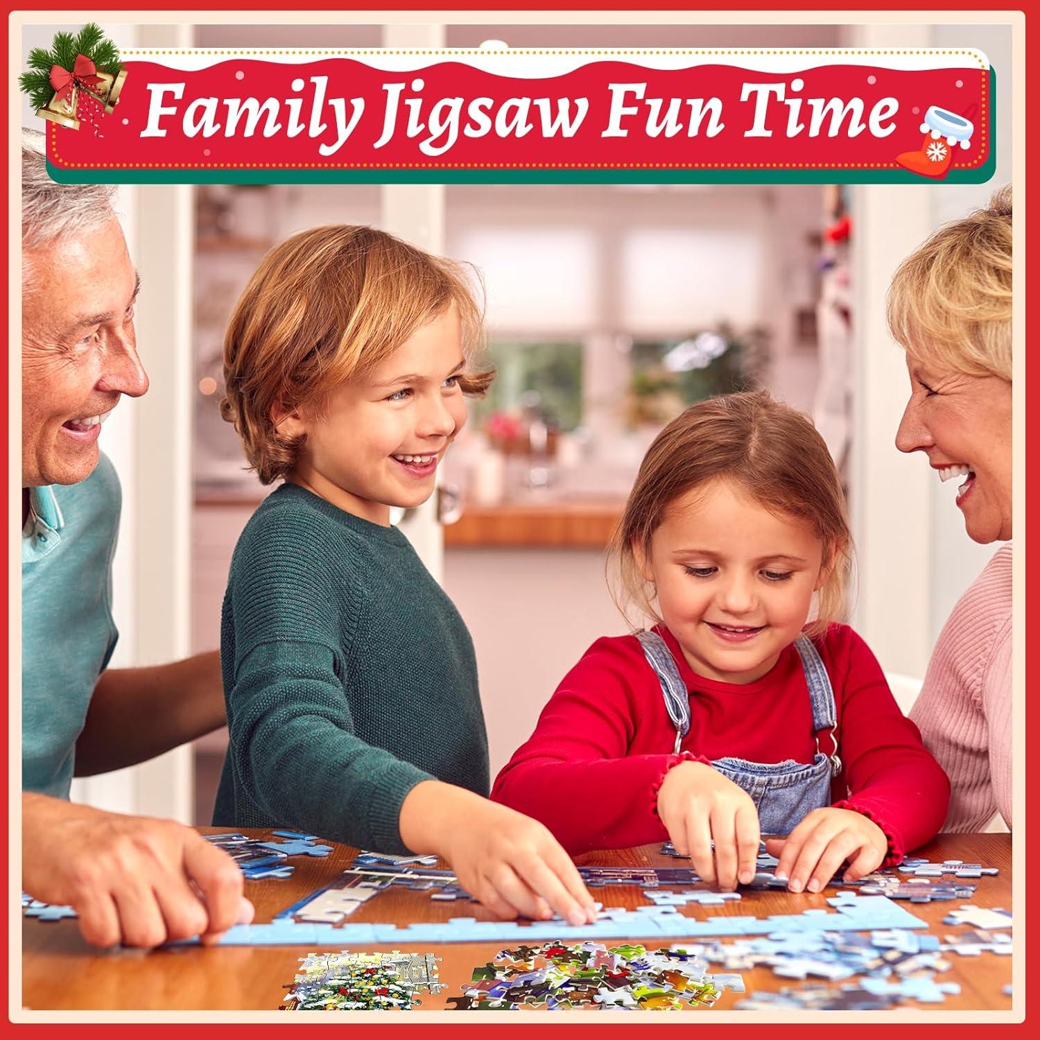 Puzzle Adventskalender 2024: 1008 Teile Weihnachts-Puzzles für