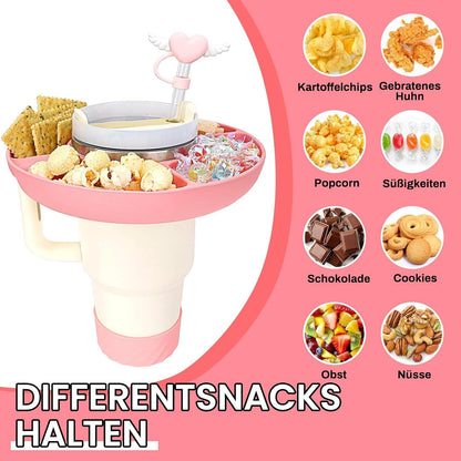 Silikon Snackschale für Stanley Cup Zubehör 5tlg rosa