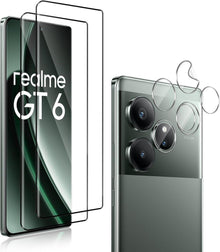 Panzerfolie für Realme GT6 2 Stück Display + Kameraschutz Folie