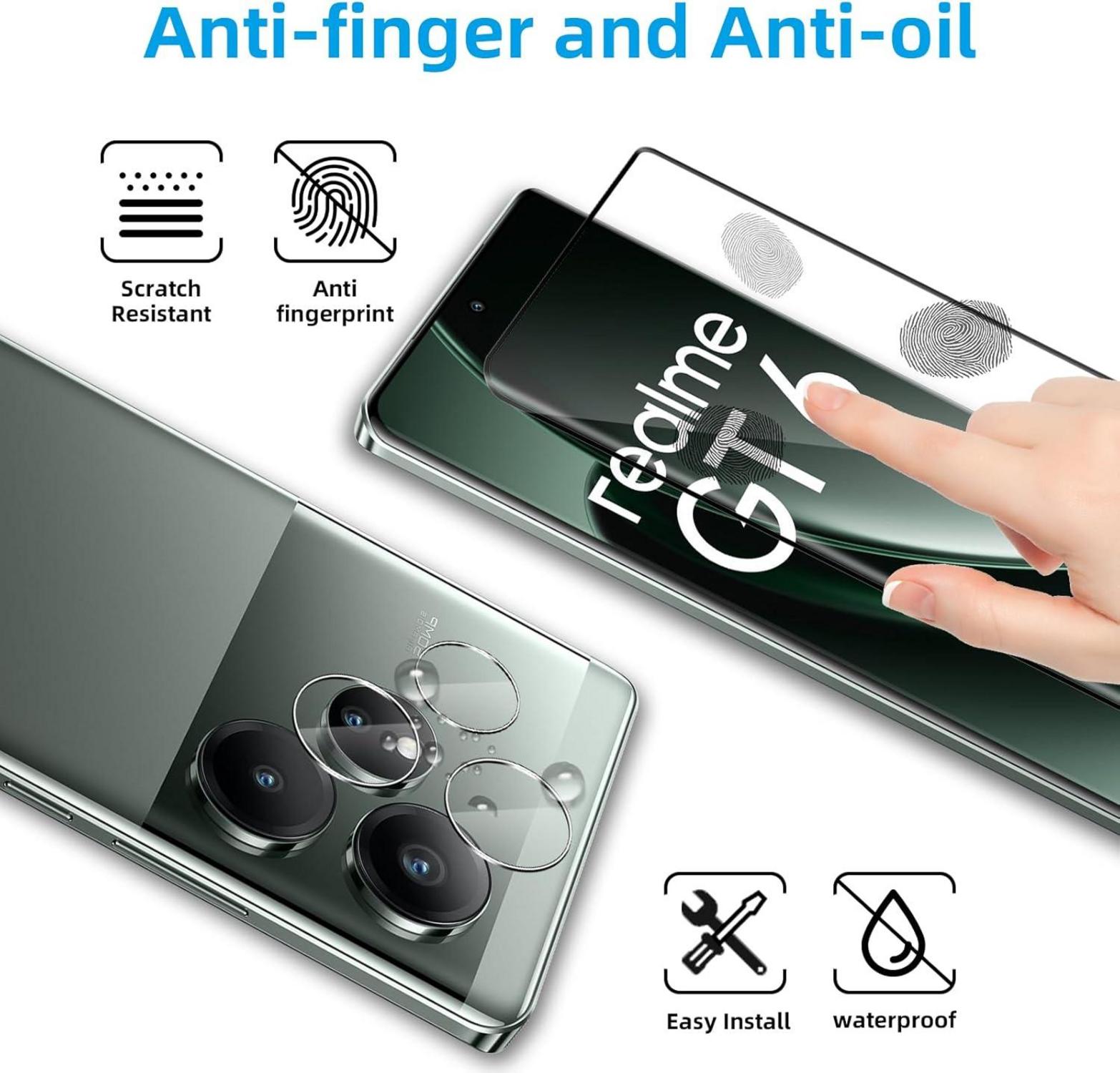 QULLOO Realme GT6 Panzerglas Displayfolie
