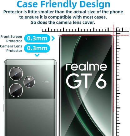 Panzerfolie Realme GT6 Displayschutz 9H 4er Set Blaulichtfilter