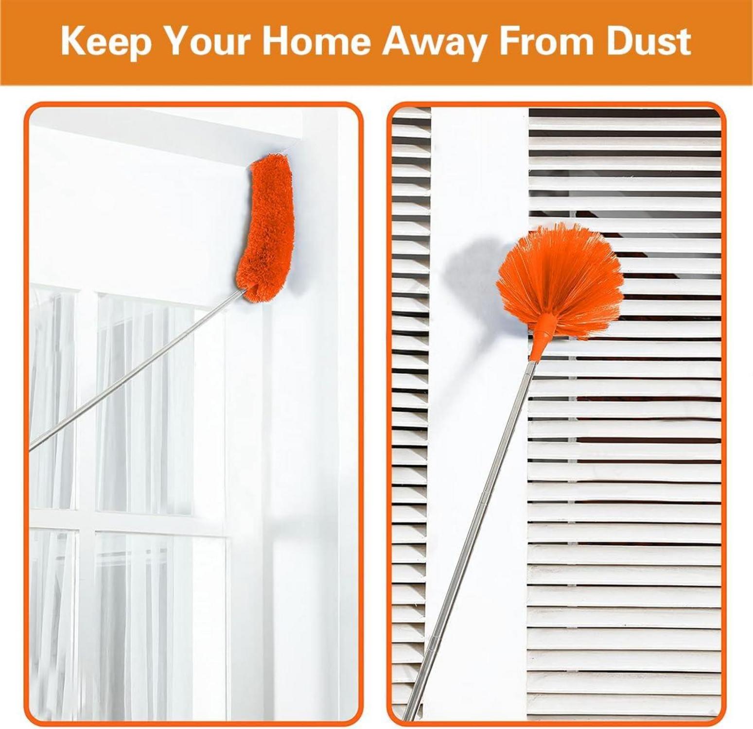 Teleskop Staubwedel Ausziehbar Spinnenwebenentferner Staubwedel 2,6m