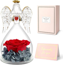 Ewige Rose Engel Figur Geschenkbox Valentinstag Weihnachten
