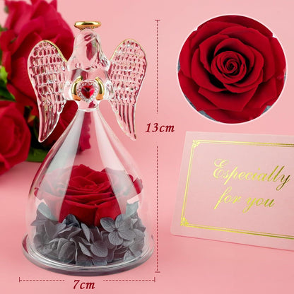 Ewige Rose Engel Figur Geschenkbox Muttertag