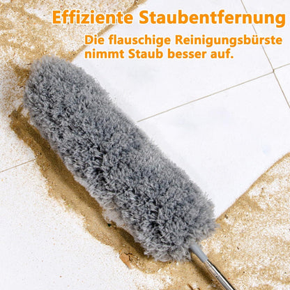 Teleskop Staubwedel 2,45m ausziehbar biegbar Blau 5-teilig