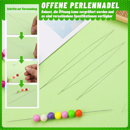 Perlennadel-Set 86-teilig für Schmuckherstellung, große Öhr- und lange