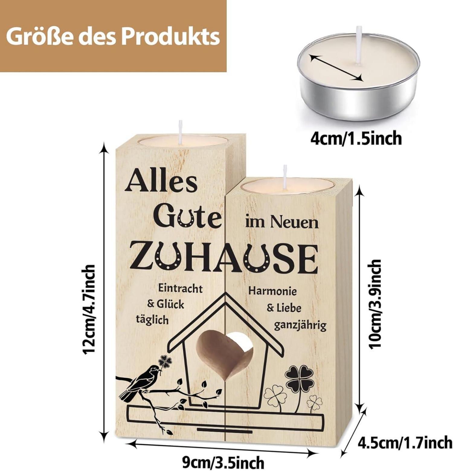Einweihungsgeschenk: Kerzenständer Holz für Neue Wohnung