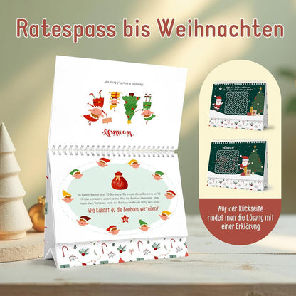 Adventskalender Rätsel Erwachsene Kinder 24 knifflige lustig Familien Weihnachtsrätsel