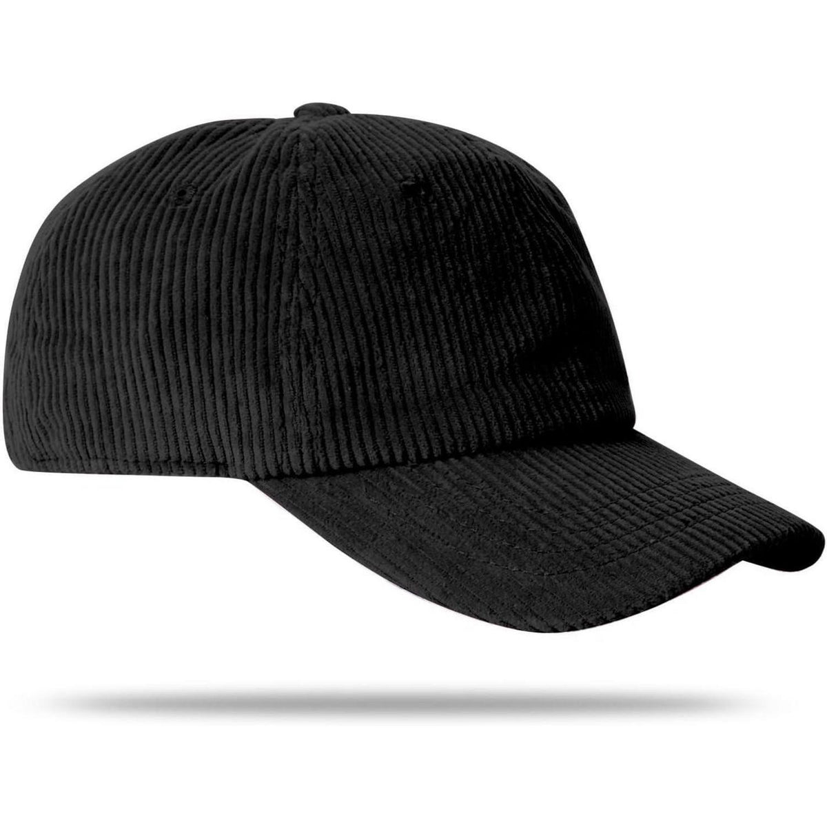 Cord Baseball Cap Damen Winter Verstellbar Warm Schwarz