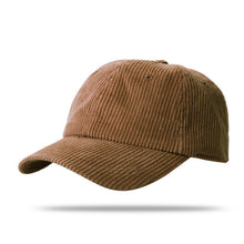 Cord Baseball Cap Damen Winter Verstellbar Braun