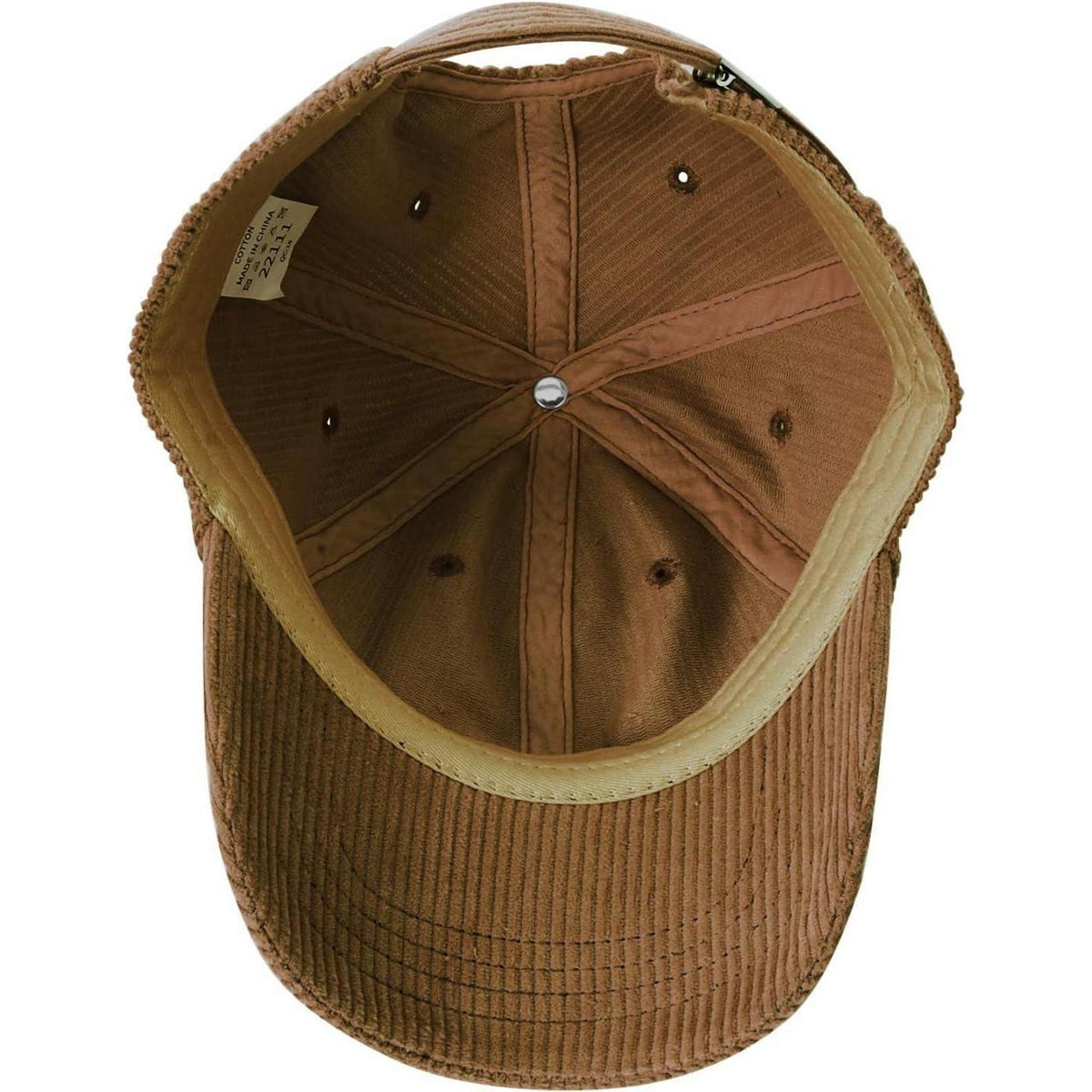 Cord Baseball Cap Damen Winter Verstellbar Braun