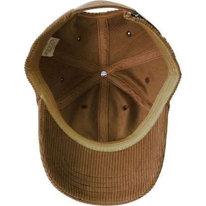 Cord Baseball Cap Damen Winter Verstellbar Braun