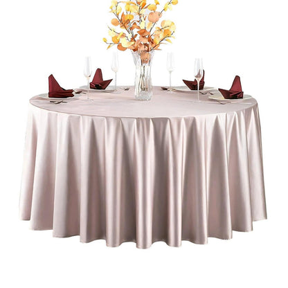 Runde Satin Tischdecke Roségold 320 cm – Elegant & Glänzend