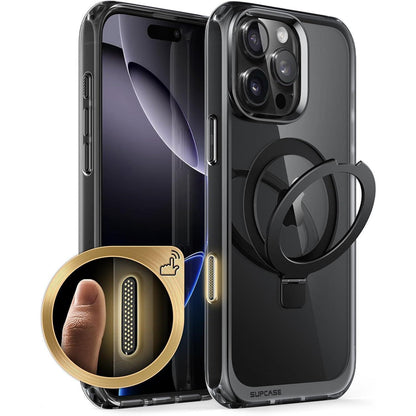 iPhone 16 Pro Max Hülle mit Ringständer & MagSafe, Transparent