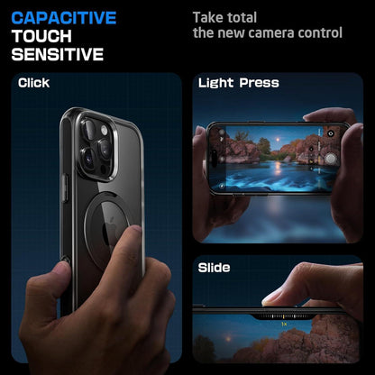 iPhone 16 Pro Hülle mit MagSafe Ringständer, transparent, FSchwarz