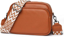 Mit breitem Schultergurt & 3 Fächern - Echtes Leder Crossbody Bag