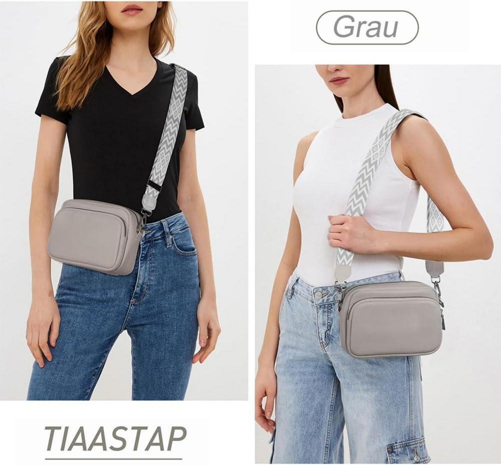 Damen Handy Umhängetasche Echtes Leder Crossbody Bag
