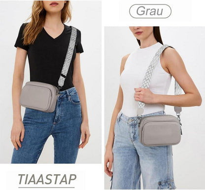 Damen Handy Umhängetasche Echtes Leder Crossbody Bag
