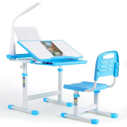 Kinder Schreibtisch und Stuhl Set Höhenverstellbar Grün